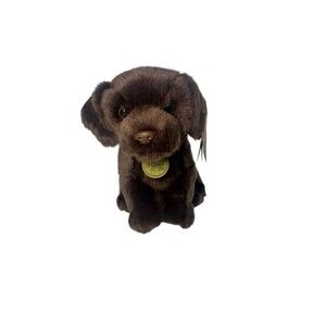Aurora Miyoni Tots Plush Chocolate Brown Lab Puppy Dog Stuffed Animal Toy 7.5”